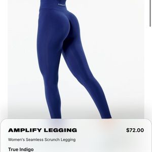 Alphalete amplify leggings xs blue indigo